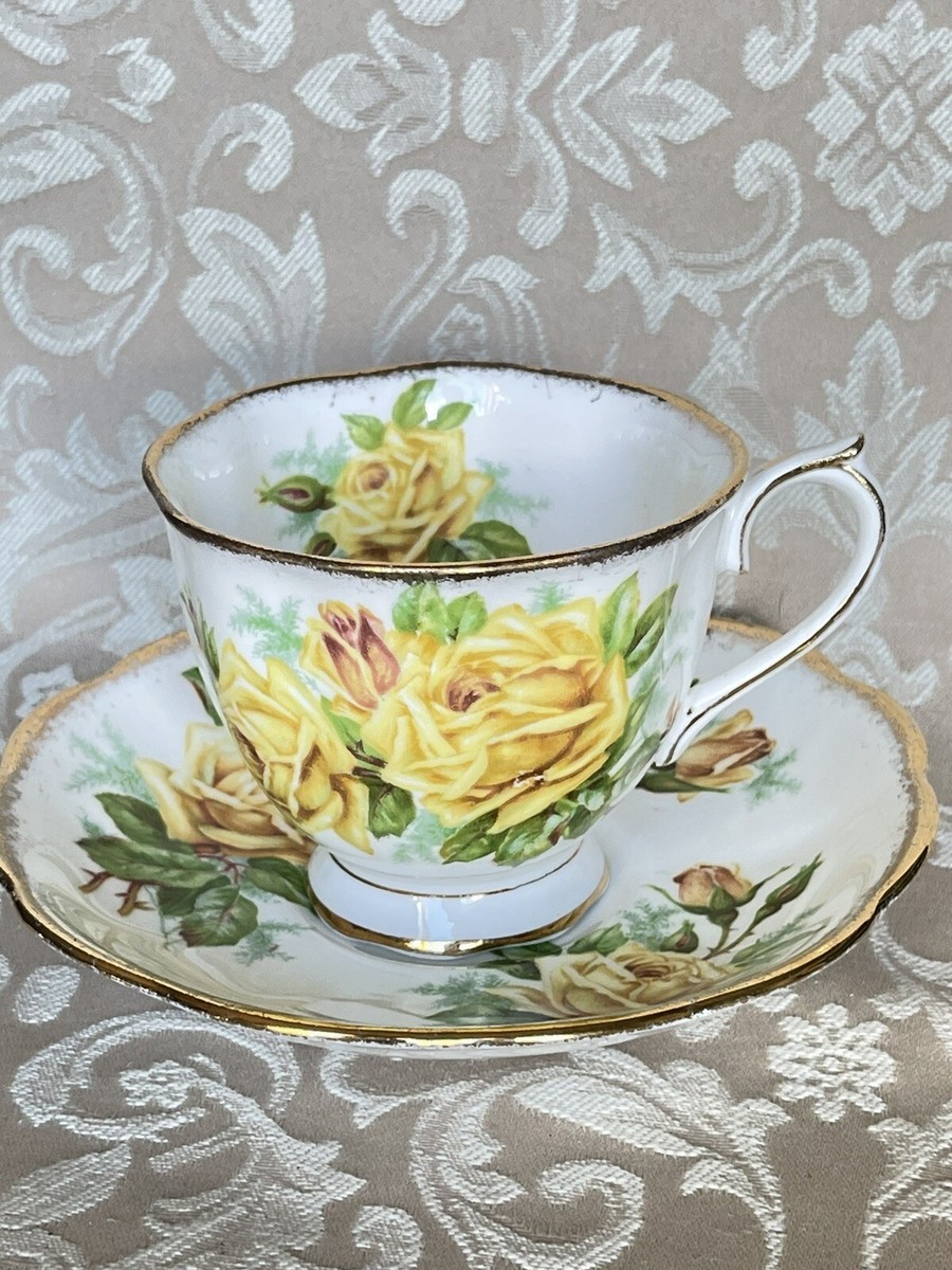 Royal Albert Tea Rose Yellow Roses Tea Cup Saucer Bone China