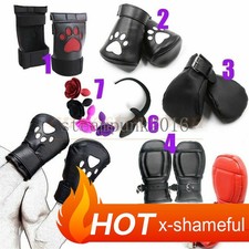 PU Fist Mitts Gloves Binding Gloves Puppy Fantasy Restraint Kit Multiple Cosplay