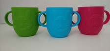 3 Pack Open Top, Baby/Toddler Silicone Two Handle Cup