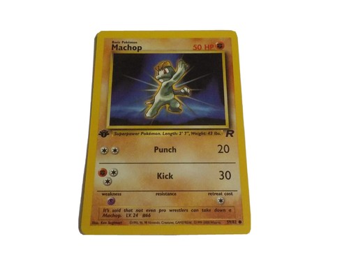 Team Rocket First Edition Machop #59 Vintage Pokémon Card - Picture 11 of 12