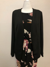 BCBGeneration Open Front Collarless Lined Black Blazer Size XL