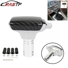 Universal JDM Carbon Fiber Automatic AT Car Gear Stick Shift Knob Lever Shifter