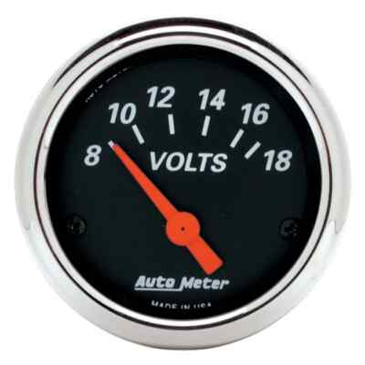 AutoMeter 1483 2-1/16'' VOLTMETER, 8-18V, AIR-CORE, DESIGNER BLACK