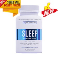 US.120 Capsules Relaxium Sleep -Helps Relax Promote Sleep, Fitness Organic NEW