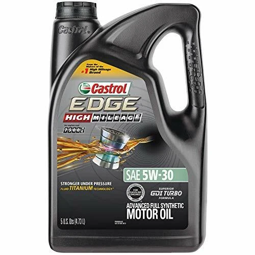 Castrol 03128C EDGE High Mileage 5W 30 Advanced Full Synthetic