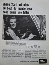 1/1967 PUB BENDIX TROPHY LINE CNS-220 COM/NAV SHEILA SCOTT ORIGINAL FRENCH AD