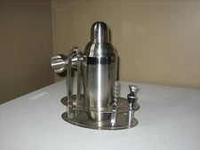 COCKTAIL SHAKER 6 PIECE BAR LIQUOR SET--18/8 STAINLESS STEEL SET