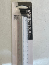 Triangular Architect Scale - 12" Ruler - US Standard -Precision Divided -Plastic