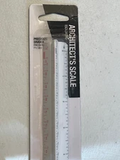 Triangular Architect Scale - 12" Ruler - US Standard -Precision Divided -Plastic