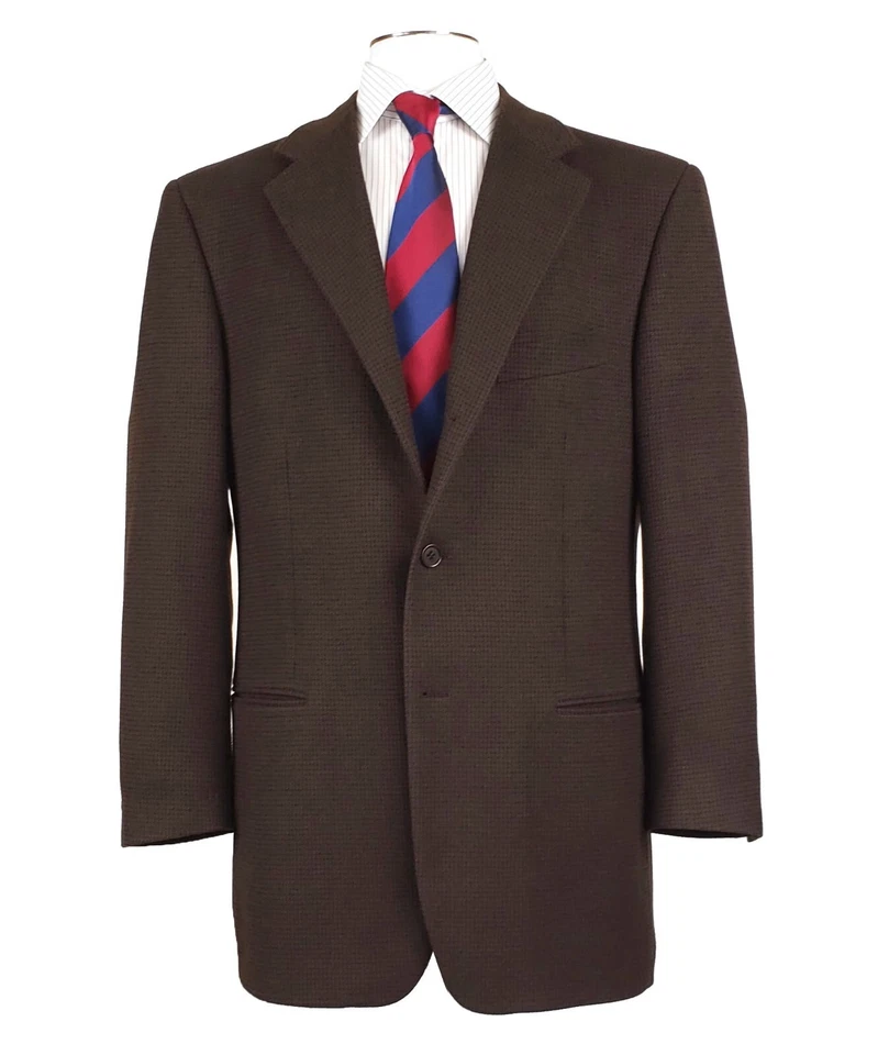 PAL ZILERI твидовый коричневый чек 44R спортивное пальто сделано в Италии высокого поколения - Изображение 2 из 4