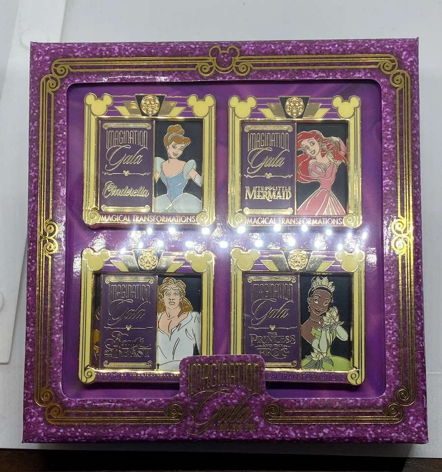 Juego de 4 prendedores en caja Disney Imagination Gala Event 2014 LE250 NUEVO EN CAJA Foto 3 de 4