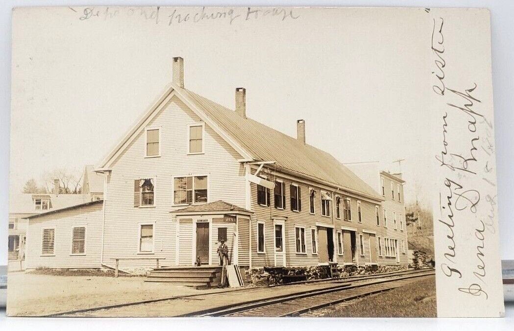 1907 Pike New Hampshire Post Card RPPC Post Office Train Depot Real Photo eBay