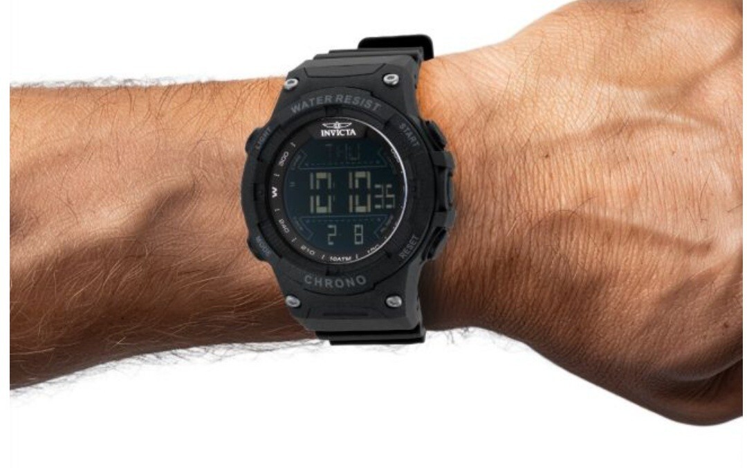 New Invicta Men's 52mm Chrono Racing Digital Men's Black