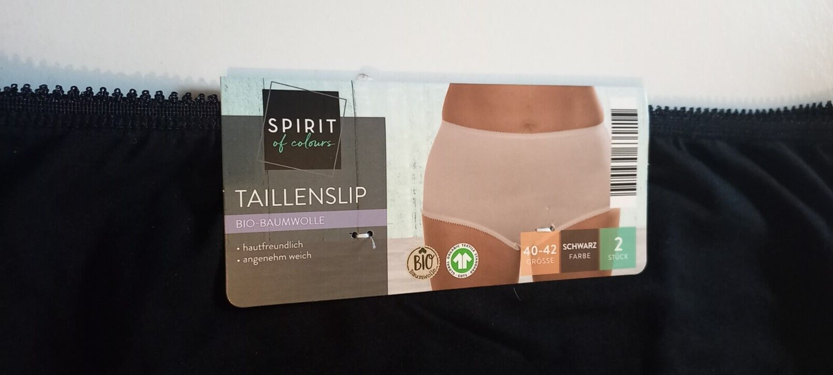 Lot De 2 Culottes Maxi Spirit Of Colours - Taille FR42/44 (EU40/42) Noir - Coton Bio Stretch
