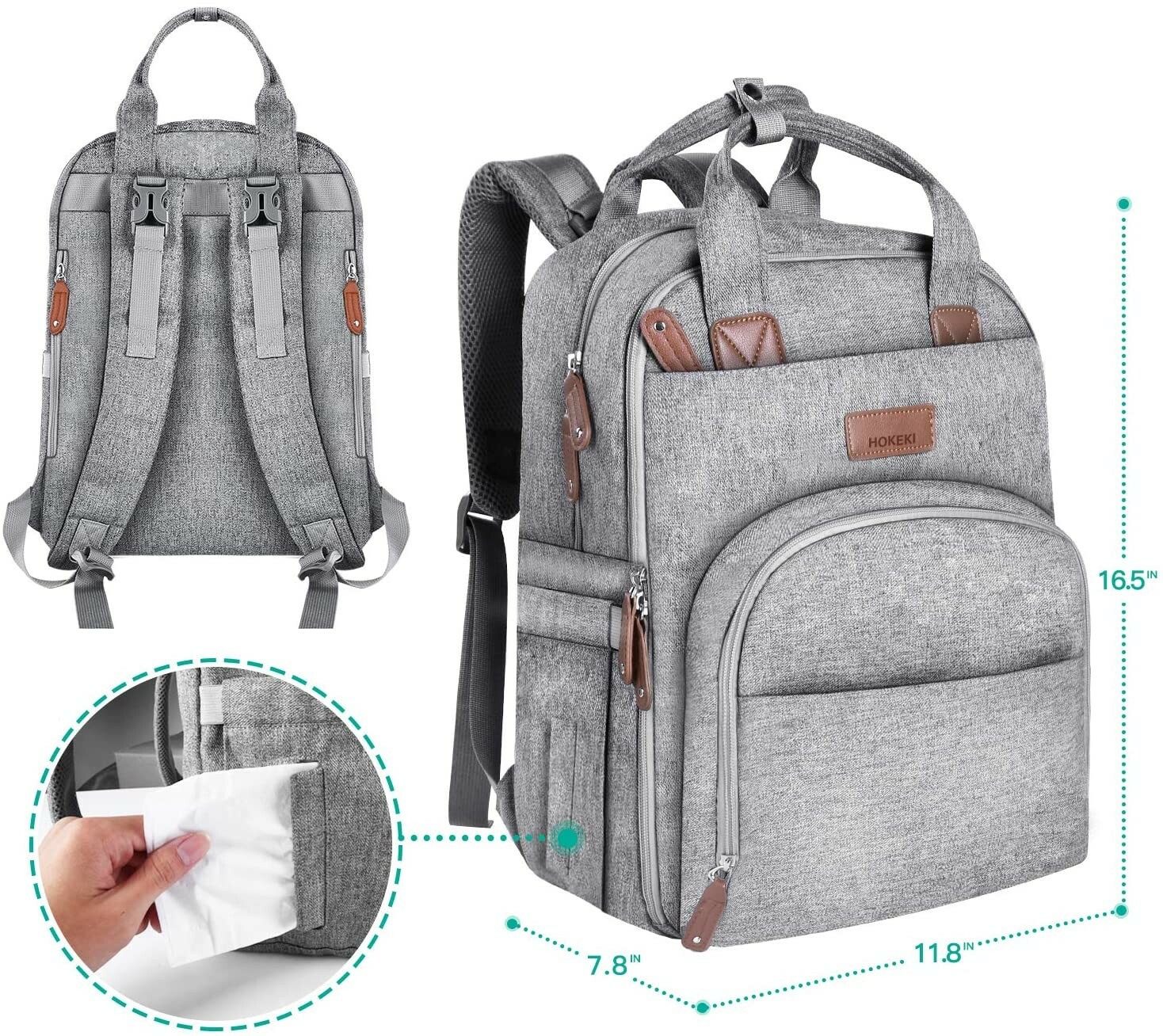 ruvalino changing backpack