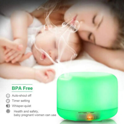 500ML Premium, Essential Oil Diffuser w/ Remote Control 5 in 1 Ultrasonic Aroma