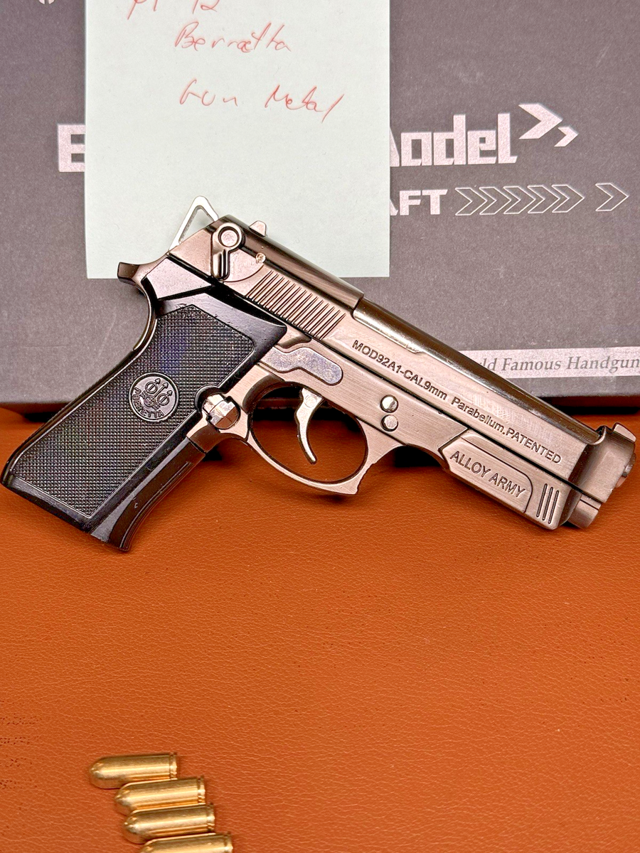 ALLOY Army Beretta M92 A1 Shell Eject COLLECTORS Toy Gun 1:2 Metal
