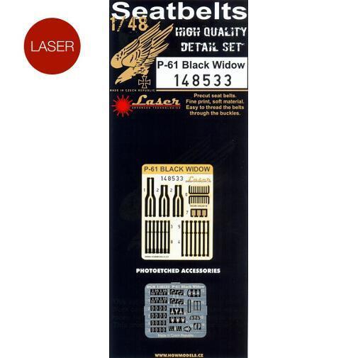 HGW 1/48 P-61 Black Widow seatbelts for Revell, Monogram & GWH kits - 148533 HGW 1/48 P-61 Black Widow seatbelts for Revell, Monogram & GWH kits - 148533