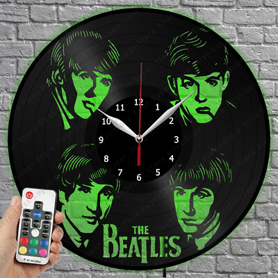 LED Clock The Beatles Vinyl Record Wall Clock Led Light Wall Clock 4136
