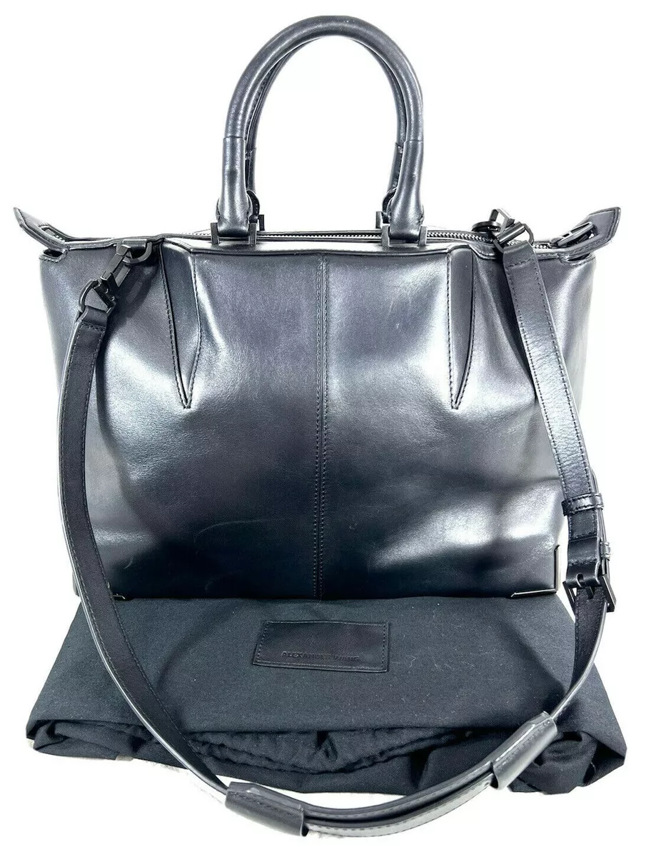 ALEXANDER WANG Emile Black Leather 2Way Satchel Shoulder Bag