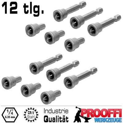 10 Stück PH2 Bits mit Anschlag Tiefenanschlag für Trockenbau, Regipsplatten 1/4