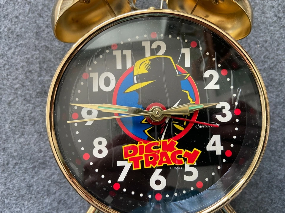 Vintage Wind Up Mechanical Dick Tracy Alarm Clock by Sunbeam - Image 2 of 4