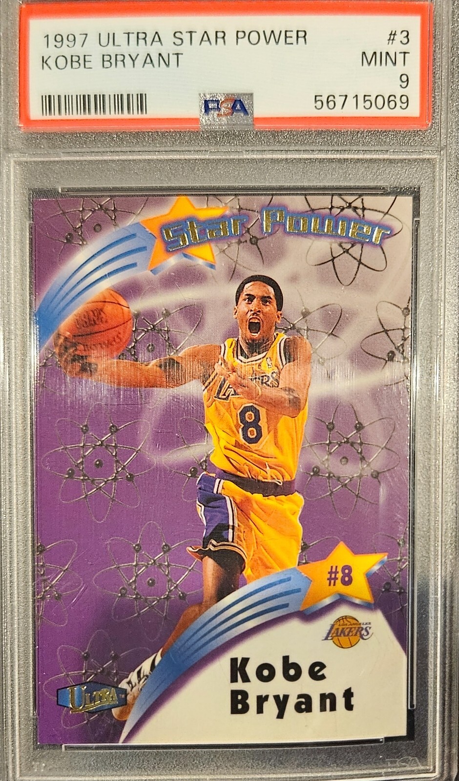 1997-98 Fleer Ultra Star Power #3 Kobe Bryant Lakers HOF PSA 9 MINT