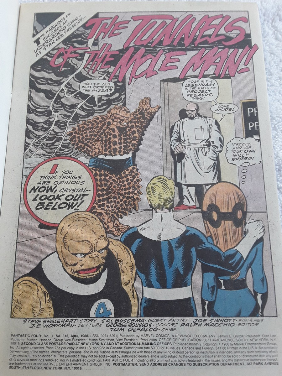 8P channel 4 Vol.1～3 Fantastic Four 313 Marvel 1987 Hi res Scans | eBay