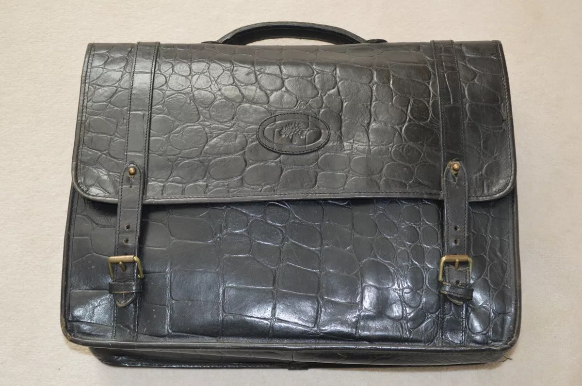 Mulberry leather briefcase new arrivals
