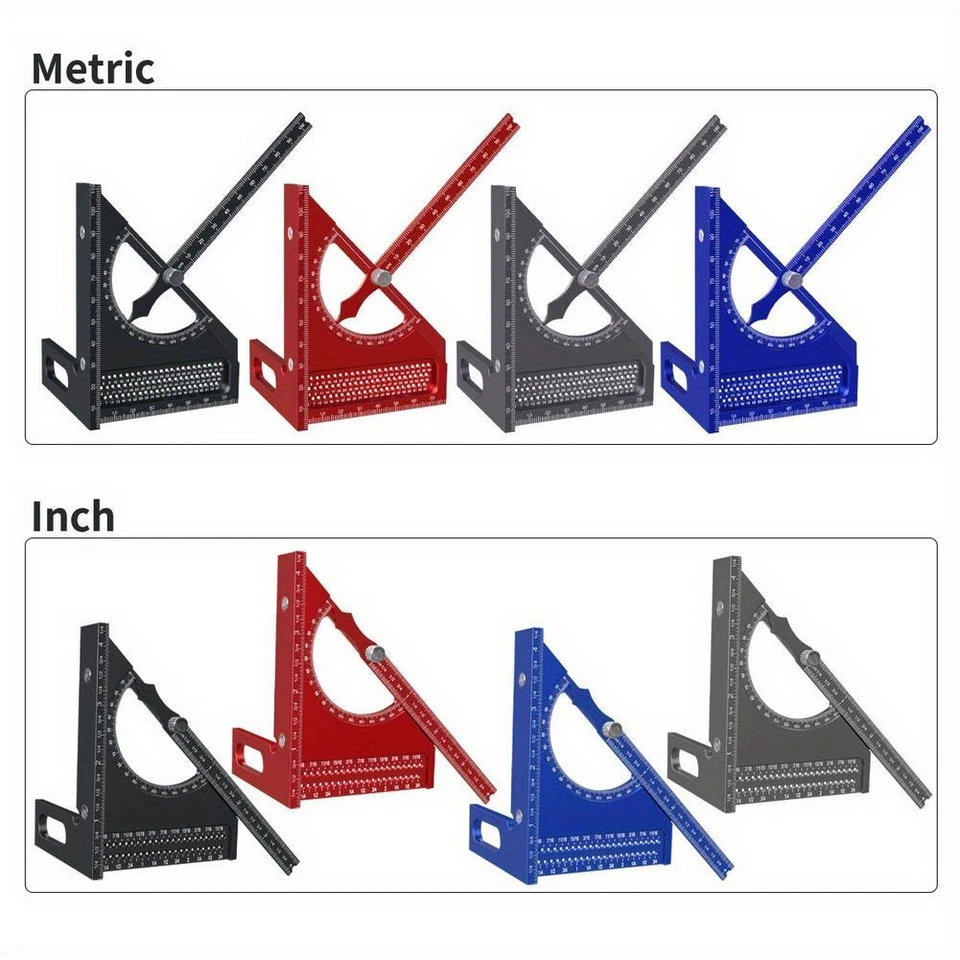 3D Adjustable Carpentry Square Protractor With 180 Degree Quick Marking Guide Q9 - Image 2 of 4
