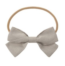 Newborn Baby Elastic Headband Sweet Linen Bow Knot Stretchy Hair Band Accessory