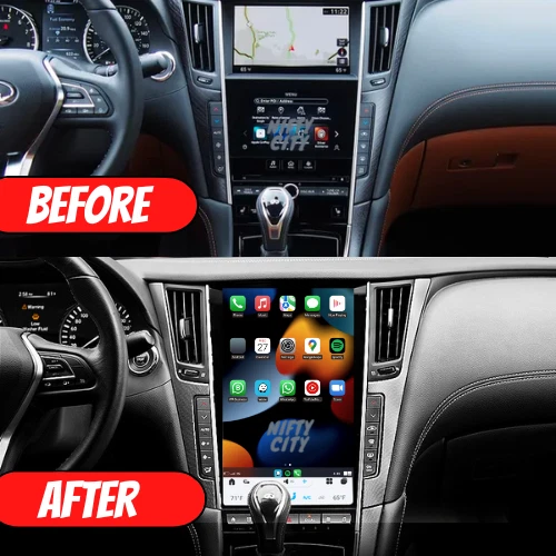 For Infiniti Q50 2013-2020 Apple CarPlay & Android Auto Tesla-Style 13.6 Screen - Image 3 of 4