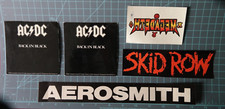 80's/90's Metal, Heavy Metal, Rock stickers x 5, Aerosmith, AC/DC, Skid Row