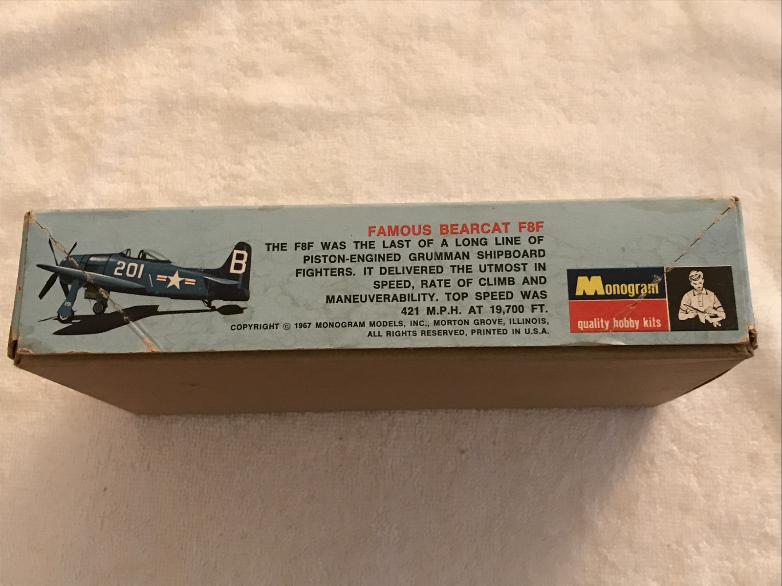 1967 MONOGRAM BEARCAT F8F HOBBY KITS MODEL PLANE, ORIGINAL, UNDONE | eBay