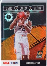 2019-20 Hoops Premium Stock #4 Deandre Ayton Lights Camera Action Orange