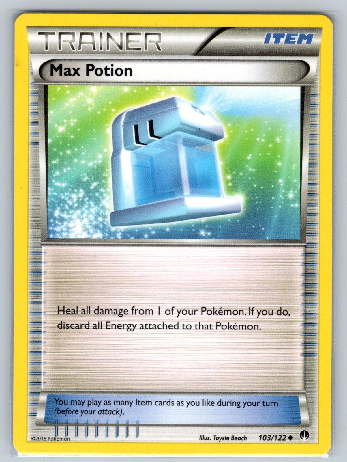 Max Potion 103/122 Uncommon BREAKpoint Pokemon Lightly Played