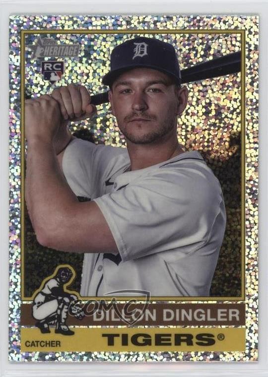 2025 Topps Heritage Chrome Silver Sparkle Refractor Dillon Dingler #130 2g8
