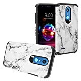 "Funda híbrida GSA mármol blanco para LG K30, K10 2018 y Phoenix Plus"
