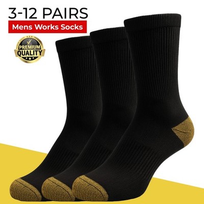 3-12 Paar dicke robuste industrielle Crew-Socken für Herren Arbeitsstiefel UK 6-11
