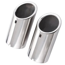 Pair Car Exhaust Muffler Outlet Tip Pipe For VW Jetta 6 MK6 Golf MK7