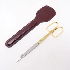 Vintage Solingen Germany Scissors With Leather Case Sheath