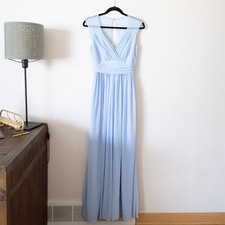 Alfred Sung Newport Blue D693 Chiffon Dress