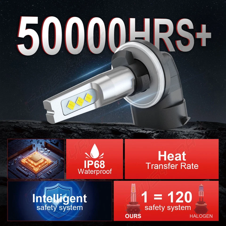 2 Super LED Faros Bombillas para Arctic Cat F5 F6 F7 Firecat 500 600 600R 700 EE. UU. Foto 3 de 4