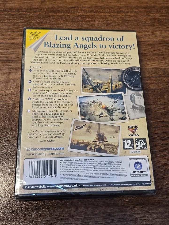 Blazing Angels Squadrons Of WWII PC DVD-Rom Ubisoft Video Game - Image 2 of 2