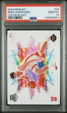 2024 PANINI MOSAIC COLOR BLAST REED SHEPPARD ROOKIE #24 PSA 10 POP 7 CASE HIT