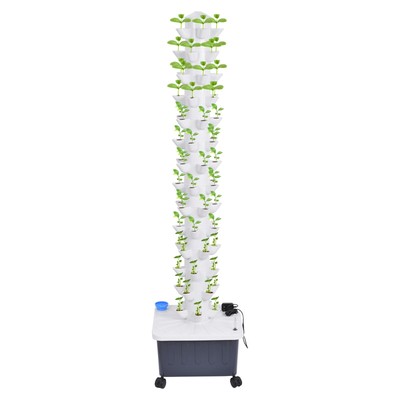 Vertical 70-Pots Hydroponics Tower Set Hydroponic Growing System Home Gardening 