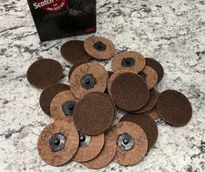 3M 07485 Scotch-Brite Roloc Surface Conditioning Discs Coarse 3" Brown Box Of 25
