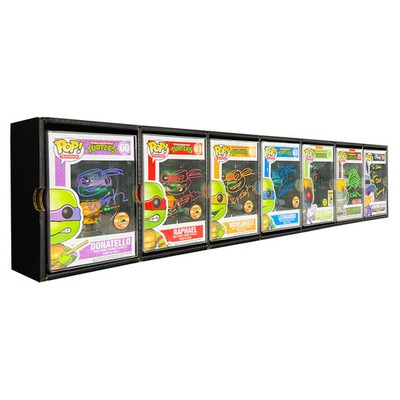 KUBBIE SLIM BLACK (1x7) - In Box Display Case for Funko Pops, Wall Mount & Stack