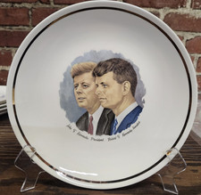 John F. Kennedy & Robert F. Kennedy Ceramic Plate, 10-inch, US Politics