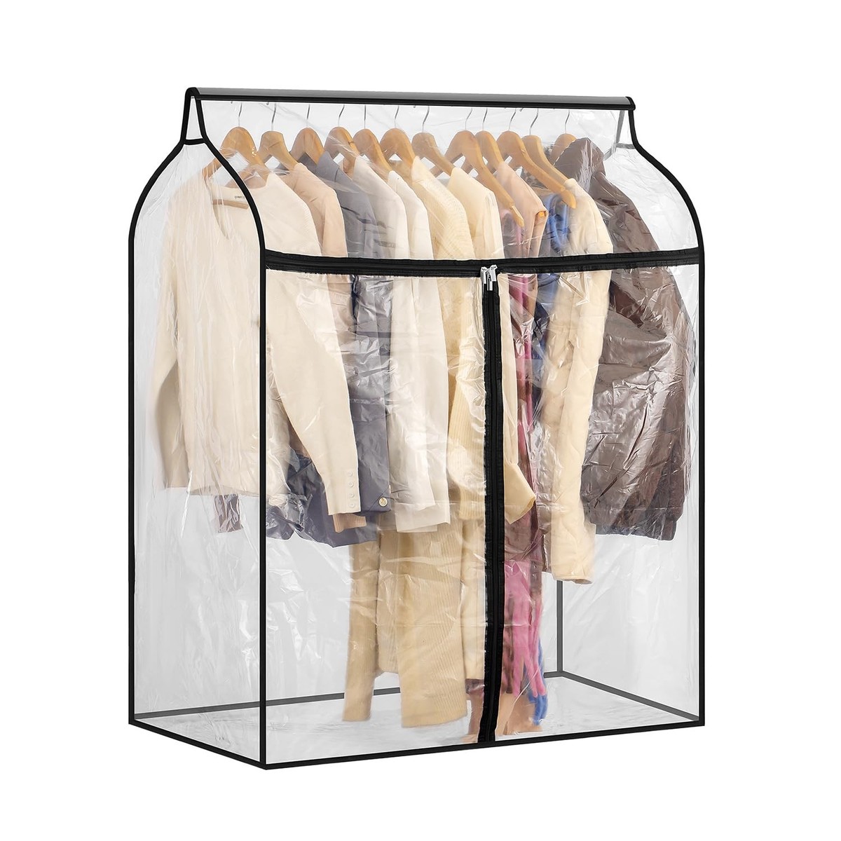 Hanging Garment Bag for Closet Winter Clothes Storage with Clear